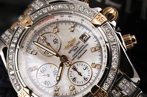 diamond breitling|breitling with diamond bezel.